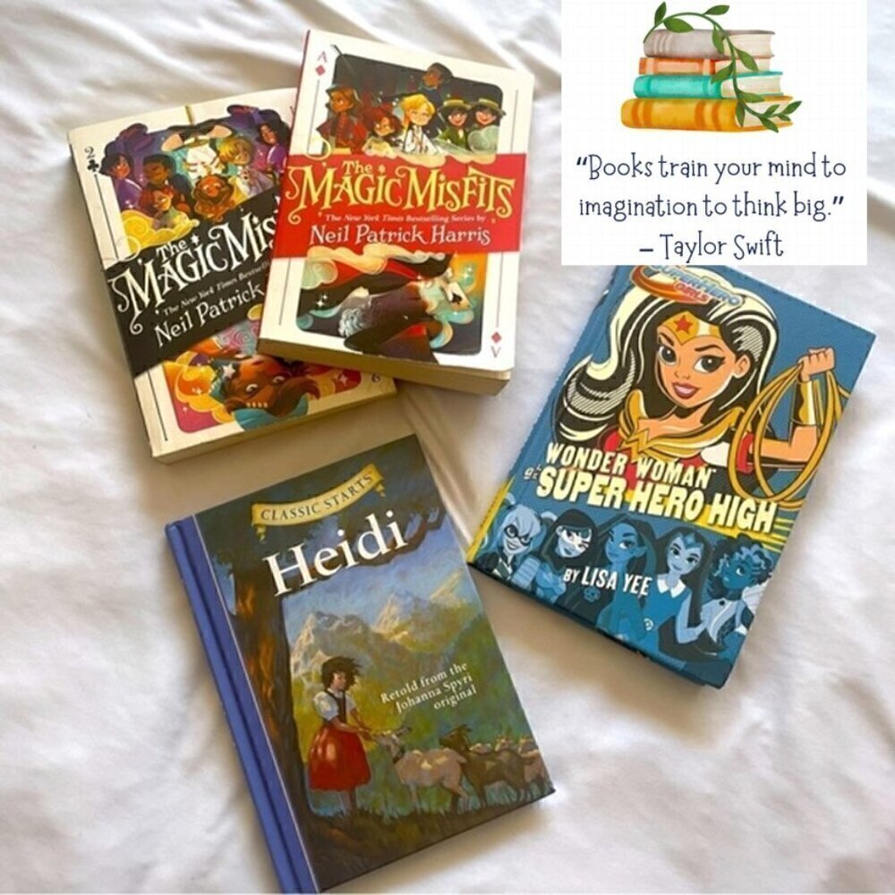 📚✨ Set of 4 Books for Girls – From Classic to Fantastic 💖🌟